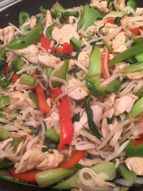 Almost Thai rice noodle stir&nbsp;fry