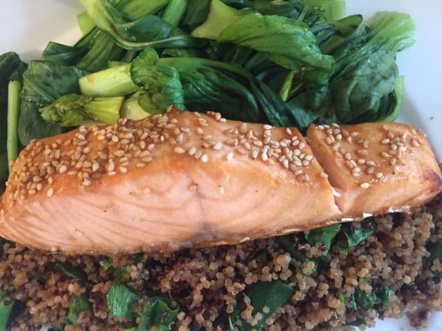 Teriyaki..ish Salmon and Spicy&nbsp;Quinoa
